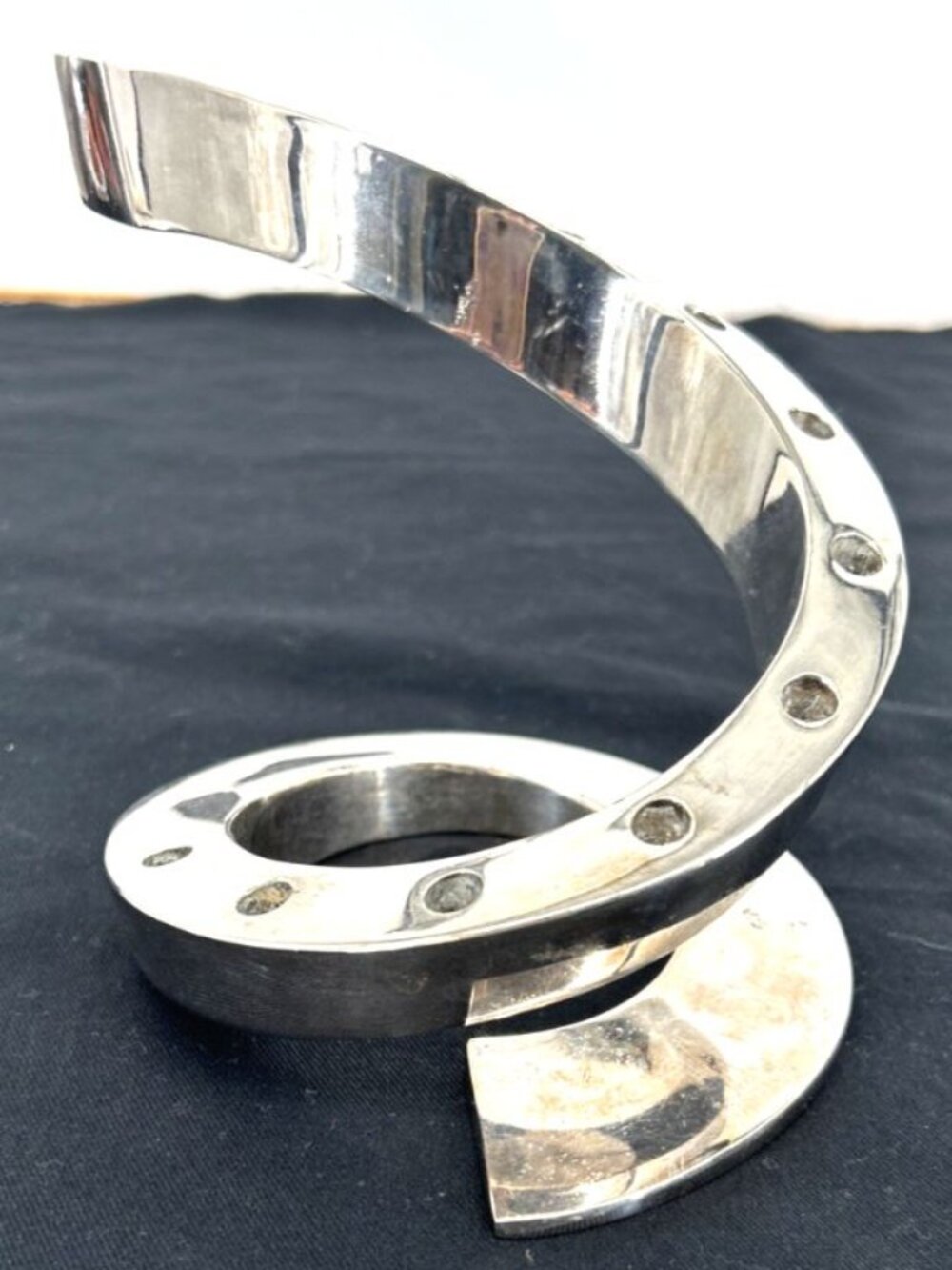 Dansk Design France BV 12 Candle Holder Spiral Metal 5" Silvertone